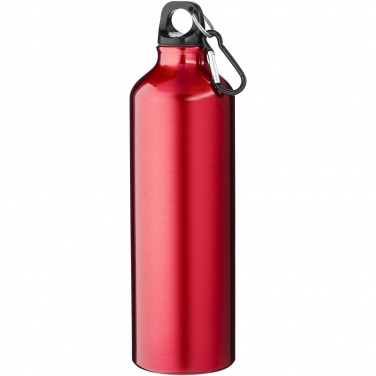 Logo trade promotional gift photo of: Oregon 770 ml RCS certified recycled aluminium water bottle with carabiner